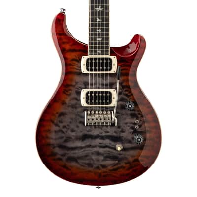 PRS SE Custom 24-08 Quilt Charcoal Cherry Burst w/bag image 1