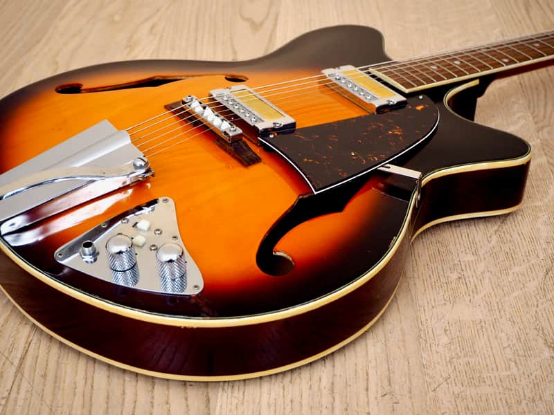 1960s Guyatone SG-12T Vintage Electric Guitar w/ Gold Foil Pickups