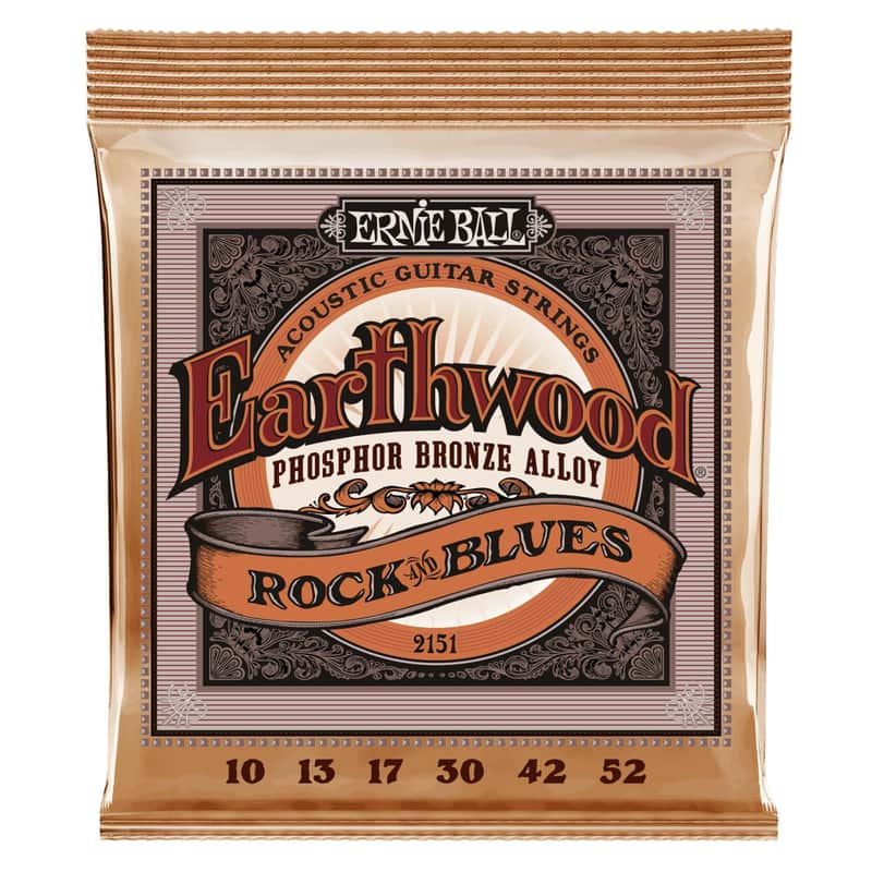 Ernie Ball 10-52 Rock & Blues Earthwood Guitar Strings Pho...
