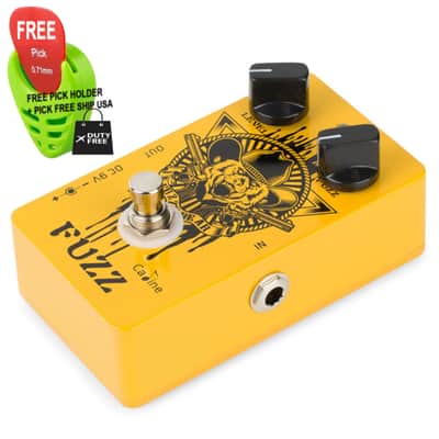 Caline CP-46 Fuzzy Bear Fuzz Pedal True Bypass, FREE PICK + HOLDER+ FREE SHIP USA