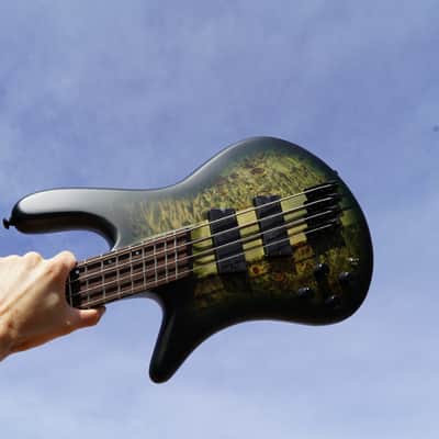 Spector NS Dimension 4 Multi Scale Haunted Moss Matte Left Handed 4-String Bass Guitar w/ Gig Bag (NOS) image 9