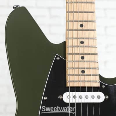 Reverend Six Gun TL Electric Guitar - Army Green with Maple Fingerboard (6GunTLAGd1) image 5