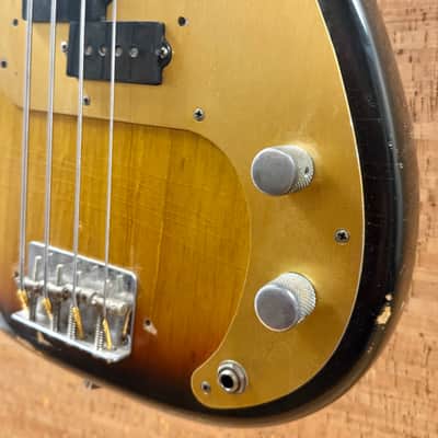 Fender Precision Bass Gold Guard 1959 - Sunburst Ash Body Lightweight image 14
