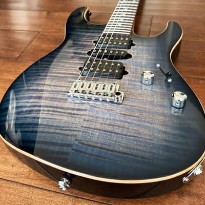 Suhr Modern Plus HSH Trans Whale Blue Burst Roasted Maple Pau Ferra Neck 76778 image 2