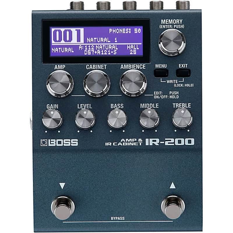 Boss IR-200 Amp and Cabinet Processor Effects Pedal Black image 1