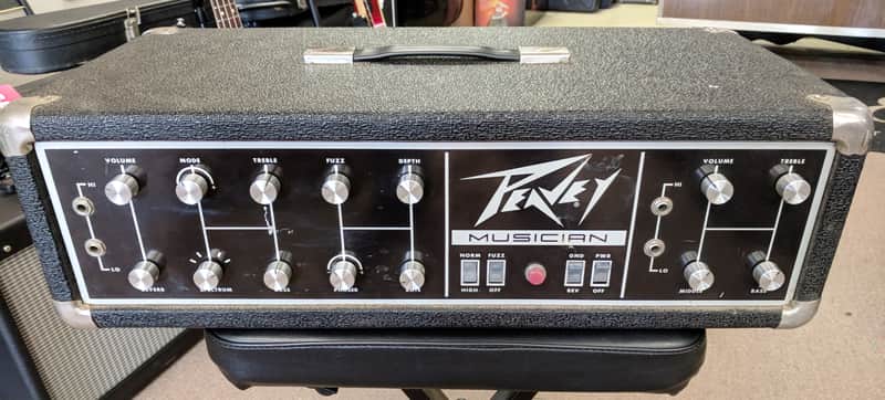 70’s Peavey Musician 300 Solid State Guitar & Bass Amp Head, 175w, Fuzz, Phaser, 2 Channels image 1