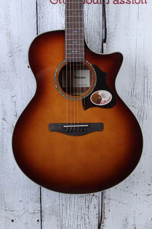 Ibanez AE160 Acoustic Electric Guitar Solid Spruce Top Vintage Mahogany Sunburst image 1