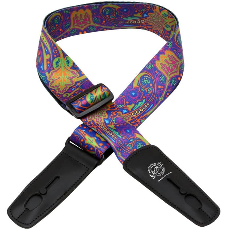 Henry Heller 2" Wide Bob Masse Soft Plush Poly Lock-It Guitar Strap LIS-031-BM-1 image 1