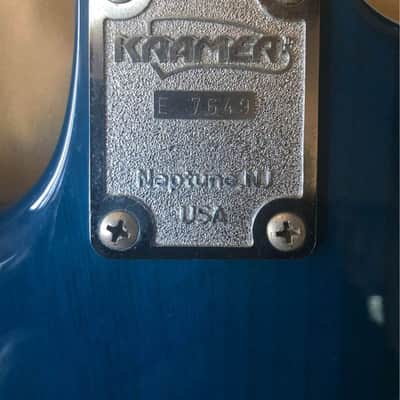 1986 Kramer American Pacer Guitar W/OHSC Trans Blue image 5