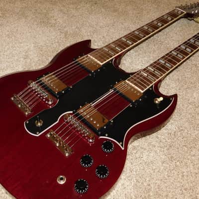 Gibson EDS-1275 Double Neck Electric Guitar 1995 Vintage Cherry image 5