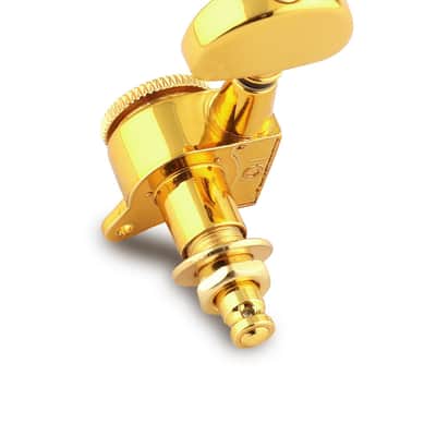 Locking Guitar String Tuning Pegs Sealed Machine Heads Tuners Tuning Keys 6 In Line for Right Handed Electric Guitar or Acoustic Guitar Half Round Head Gold. image 7