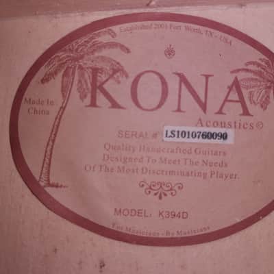 Kona K394D Acoustic Guitar New Colorful Strings image 7