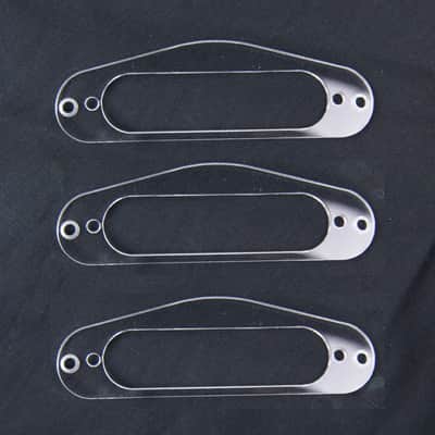 3x Pickup Mounting Ring Plate for Regular Single-coil Guitar Pickup, Clear Transparent