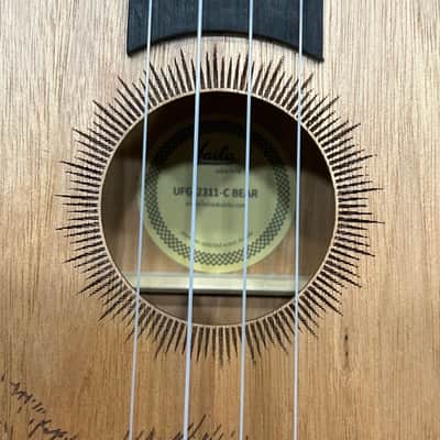 LAILA UFG2311C BEAR concert ukulele with bear engraving + cover image 6