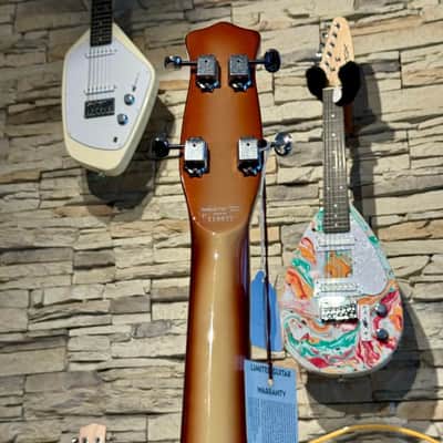 Danelectro Long Horn 58 Bass LEFTY ZURDO ( Super Limited) W/ Foam Case Copper Burst image 6
