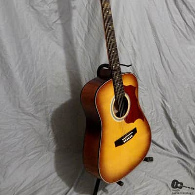Vintage Global Acoustic Guitar (1970s, Sunburst) image 5