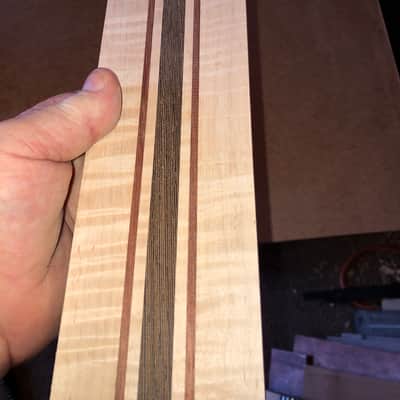 Laminated neck blank with scarf joint long for Bass or Guitar image 1