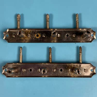 1950s Kluson No Line 3+3 Strip Tuners Vintage Slotted Nickel Tuning Machine Heads For Rebutton W/ Screws! image 3