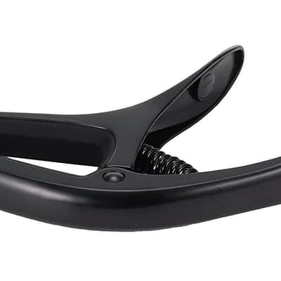 Axis Dual Radius Capo BLACK Aluminum Ergo-Precision 6/7-Strg Dual Curved/Flat FB Fits Folk, Electric image 2