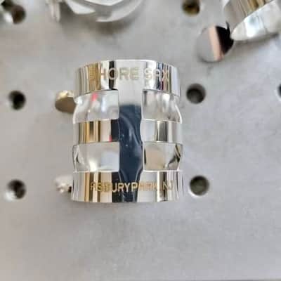 SHORE SAX Triple Ring Ligature [for Metal Tenor Saxophone Mouthpiece] 2026 - Silver Plate image 1