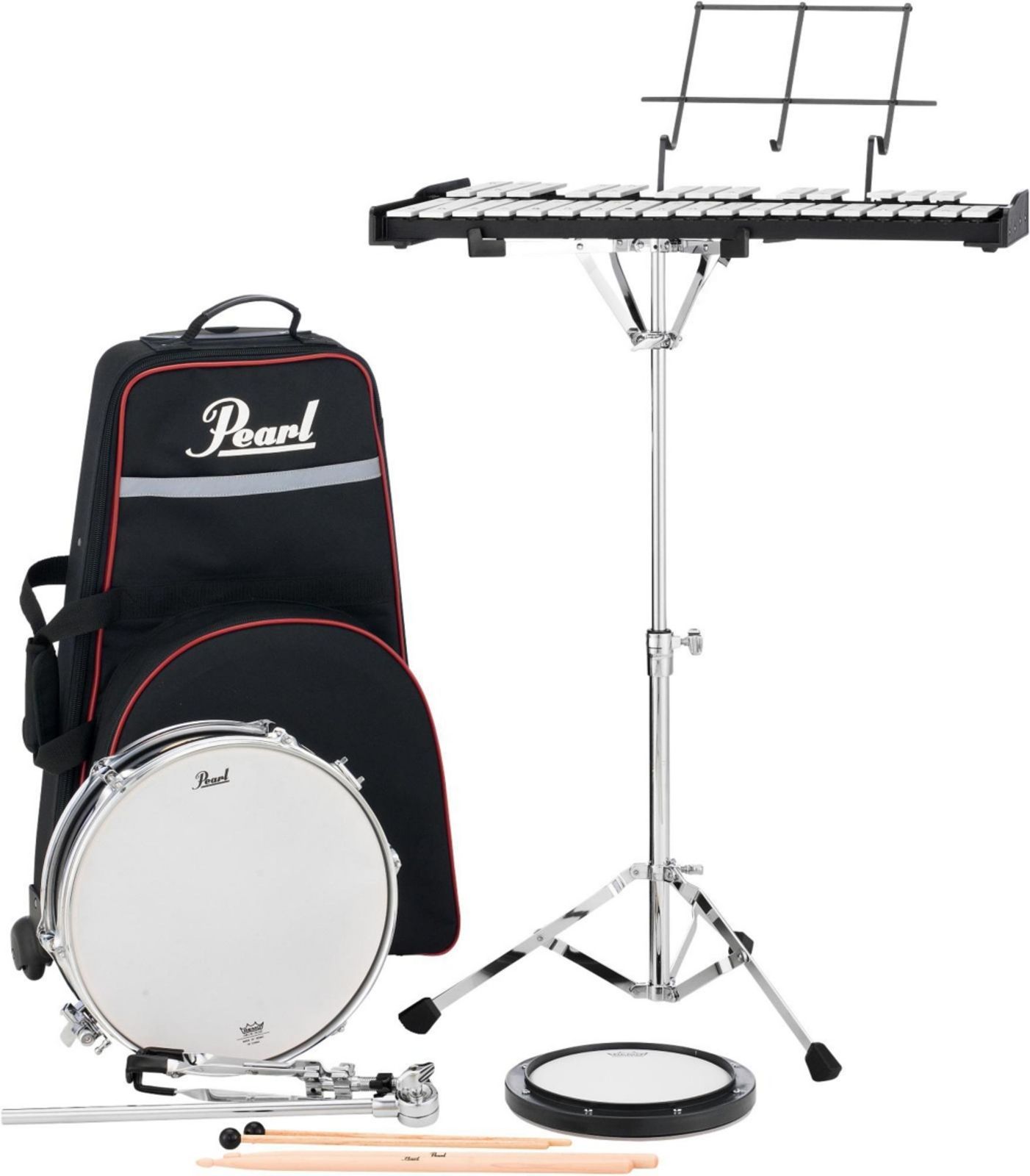 Pearl PL910C Student Snare and Bell Kit with Rolling Case | Reverb