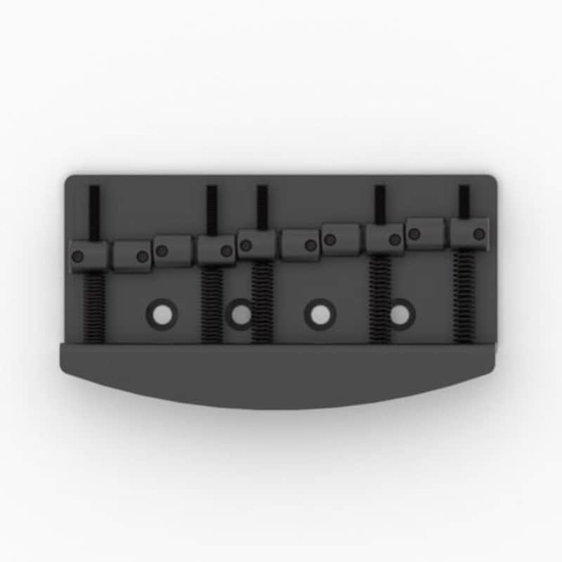 Hipshot 5-String Vintage Bass Bridge - BLACK, .750" Spacing image 1