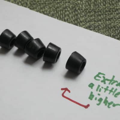 used genuine Electro Harmonix rubber feet (set or 4 feet + 1 exta foot) for / from late 1990s to late 2000s Russian Big Miff or Russian Small Stone [NO pedal(s) / NO screws) ONE foot has a break/crack/cut, AS IS / NO RETURNS image 20