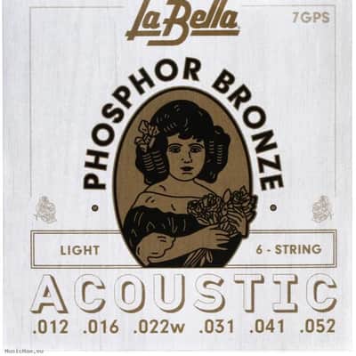 LA BELLA 7GPS 12-52 Acoustic Guitar Strings image 1