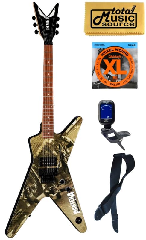 Dean Dimebag Pantera Cowboys From Hell ML Electric Guitar, Bundle