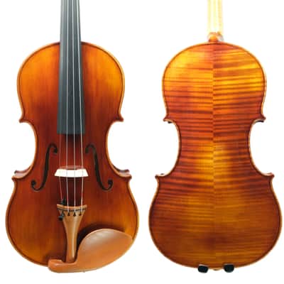Left-Handed Guarneri 1743 Cannon Handmade Violin Outfit 4/4 Italian Spruce Maple image 2