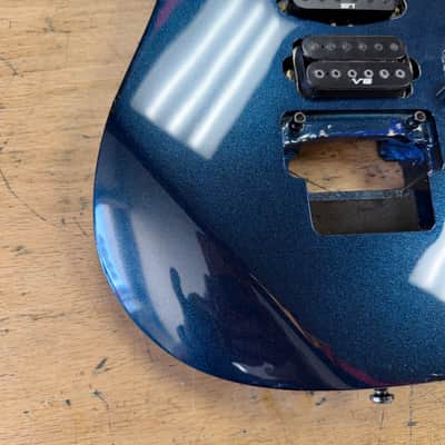 Used Ibanez RG1570 Prestige Team J. Craft Electric Loaded Guitar Body 2002 - Mirage Blue Made in Japan image 12