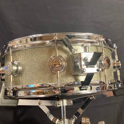 DW - David Frangioni Collection - 5x14" Collector's Series Maple Snare Drum 1987 - Silver Sparkle image 14