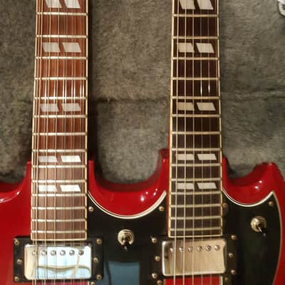 Epiphone G-1275 G1275 Double Neck Doubleneck Cherry 2000s image 3