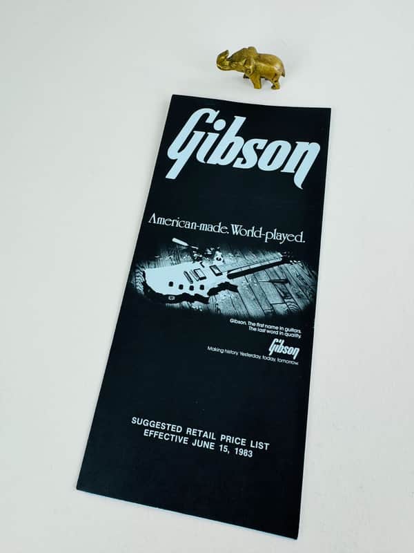 Gibson Suggested Retail Price List Foldout (Effective June 15, 1983) image 1