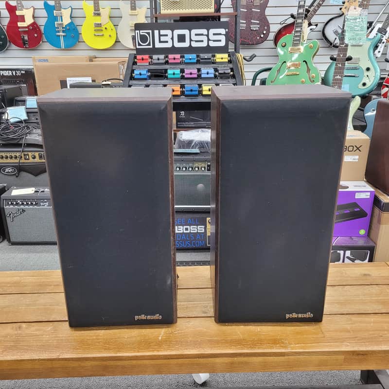 Polk Monitor Seiers 5 bookshelf speakers 1980s - Walnut