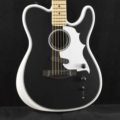 Mint Fender Jack White Triplesonic Acoustasonic Telecaster Satin Arctic White with Black Top image 1