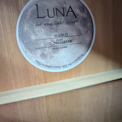 Luna Wabi Sabi Dreadnought Satin Finish Solid Spruce Top Acoustic Guitar image 9