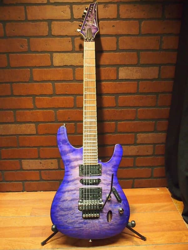 Ibanez S570DXQM S-Series Trans Purple Sunburst Guitar Excellent