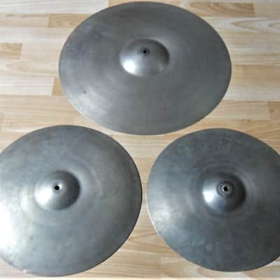 Vintage Besson 20, 16, 15 Becken Set orig. 50ties cymbals made in England - rare image 1