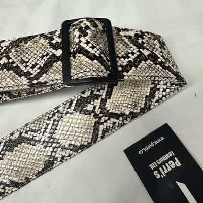 PERRI'S 2” Beige Faux Snake Skin Leather Guitar Strap VGS-7553 image 3