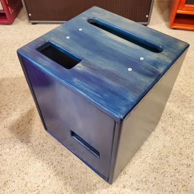 KW Cabs PROTOTYPE 1x10 Cabinet - Faded Blue Poplar Guitar Speaker Cabinet / Combo Shell image 2