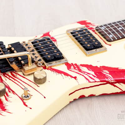 1984 Aria Pro II ZZ Custom Bloody White w/ Gold Hardware & Floyd, Japan Matsumoku image 6