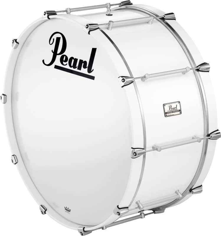 Pearl Championship Maple 28"x16" Pipe Band Bass Drum, Arctic White (BDP2816109) image 1