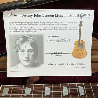 Gibson Custom 70th Anniversary John Lennon 1962 J-160E Museum Limited Edition Acoustic Guitar - Natural image 8