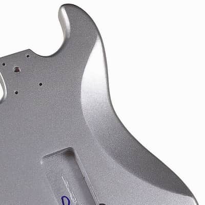 Metallic Silver Stratocaster Strat Style Guitar Poplar Wood Body image 3