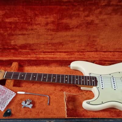 1964 Fender Stratocaster Left Hand Electric Guitar Olympic White USA Strat image 1