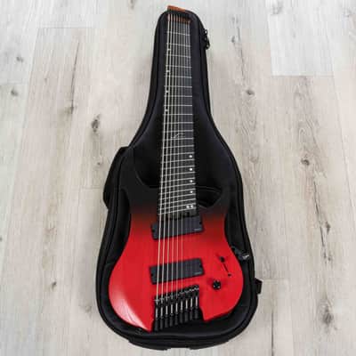Legator Ghost G9 9-String Multi-Scale Headless Guitar, Ebony Fretboard, Crimson image 10