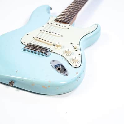 1962 Fender Stratocaster Daphne Blue Owned by Brian Setzer image 11
