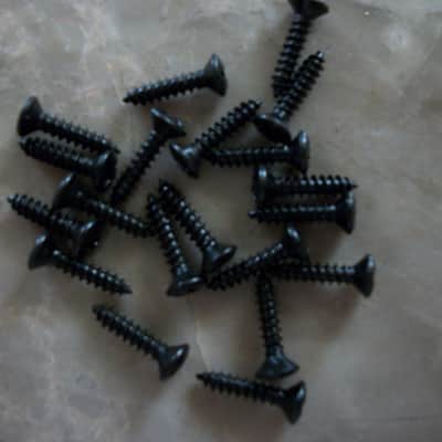 100 Pack Guitar Pickguard Backplate Jack Plate Screws Black Finish 11mm X #4 image 1