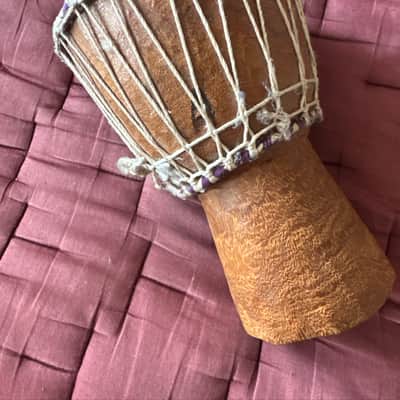 Authentic handmade african drum 9x6x4. small dejembe. image 7